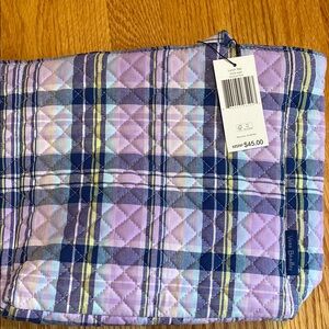 Vera Bradley Lavender Plaid Quilted Lunch 🥗 Tote